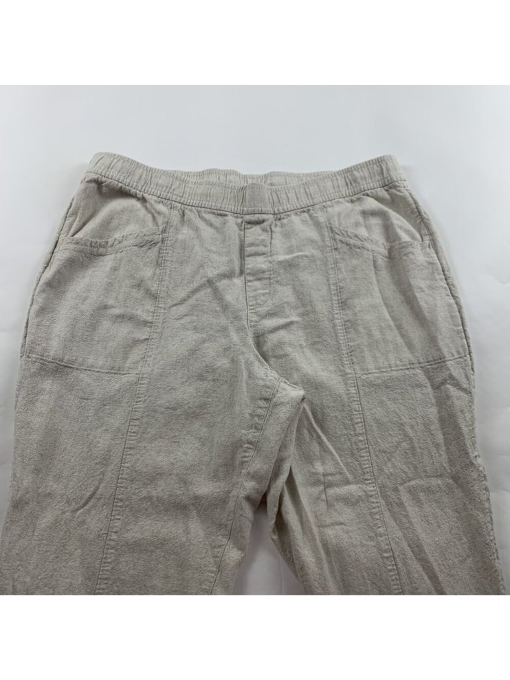 Old Navy Flax Linen Blend High Rise Straight Tapered Pant XL - Picture 2 of 7